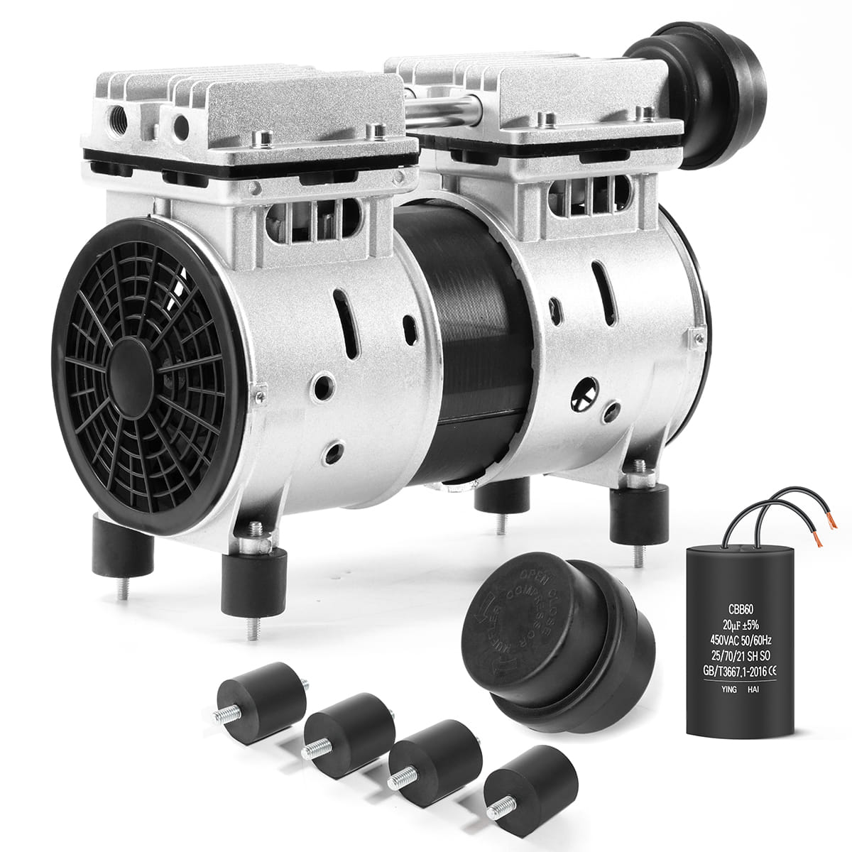 มอเตอร์ปั๊มลมออยล์ฟรี DELTON รุ่น DM-850W 1 แรงม้า 850 วัตต์_8